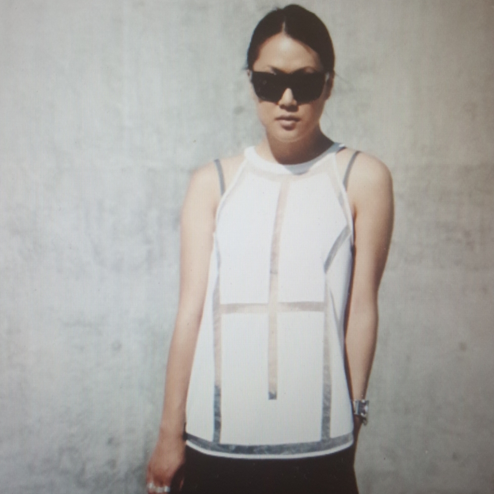 Cameo NWT Megalomania Sleeveless Blocked Panel Construction Top Sz M